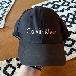 Calvin Klein Black Logo Cap Adjustable dad hat one size